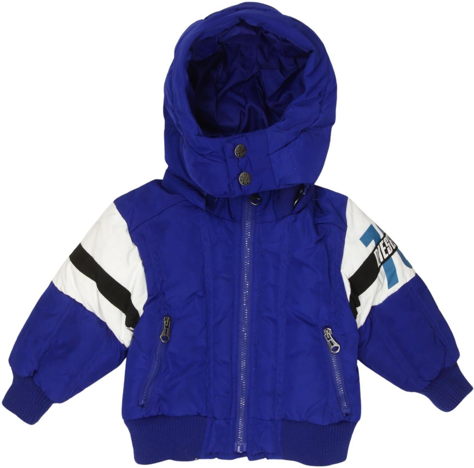 Diesel Jungen Jacke oder Mantel, Blau, Gr. EU 80, Synthetik / Daunen - Second Hand