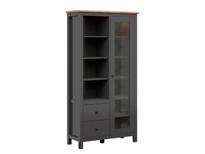 Vitrine 106 x 203 x 44cm Gris