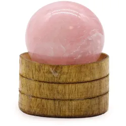 Gemstone Sphere 40mm - Rose Quartz with Stand