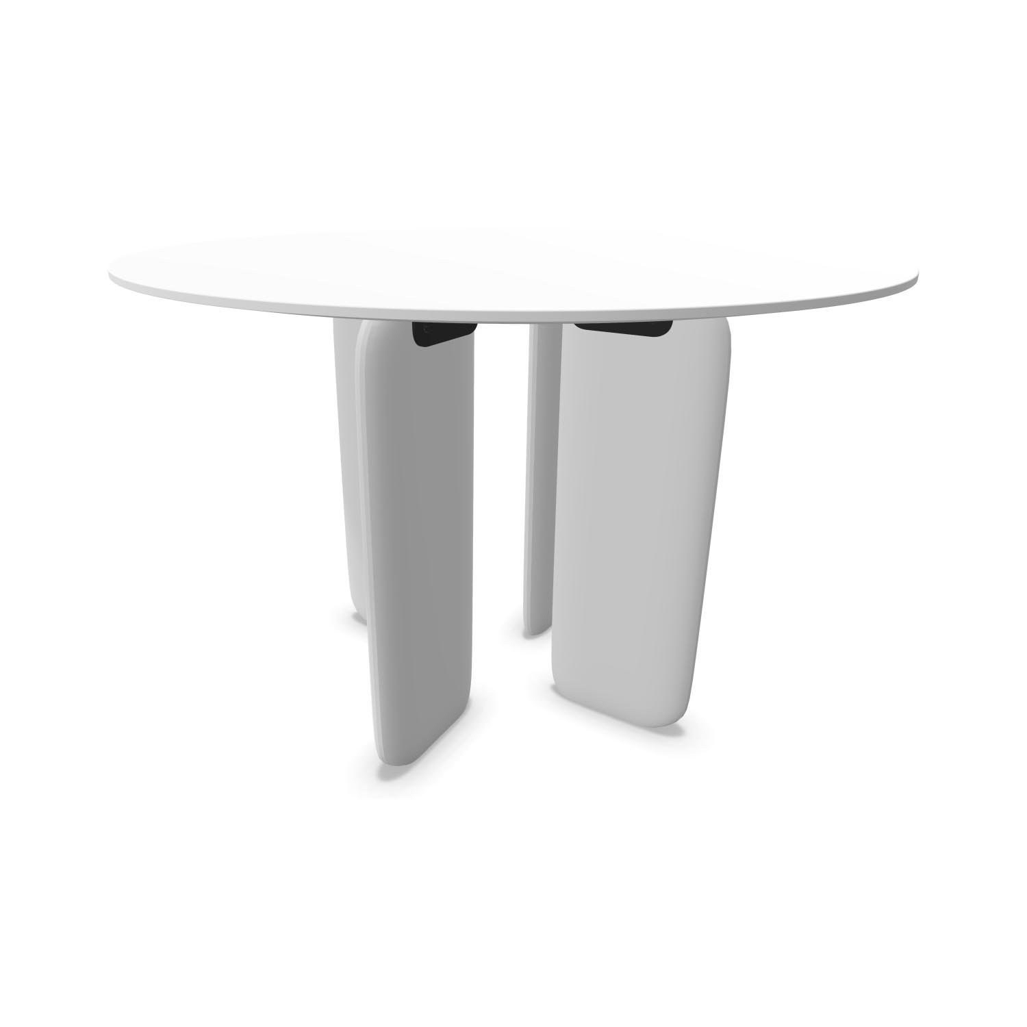 Kristalia Pala lackiert Indoor Tisch rund (Ø 110cm, MDF weiß lackiert, MDF weiß ... Ø 110cm | MDF weiß lackiert | MDF weiß lackiert 01PAL01F
