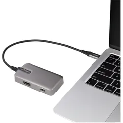 StarTech DKT31CHPD3 (USB-C, 4 Ports), Dockingstation + USB Hub, Grau