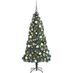vidaXL, Weihnachtsbaum, Ida (mit LEDs und pinken Kugeln) (120 cm)