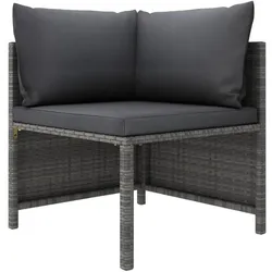 vidaXL, Gartenlounge, Xaburen (2x Eckteil + 2x Mittelteil + 2x Fussstütze)