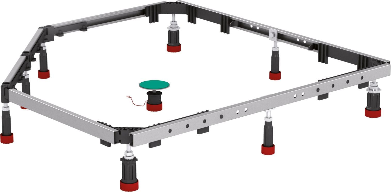 MEPA montageramen voor SF 5-hoekige douchebakken, extra plat