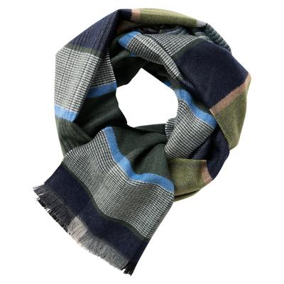 Schal CASAMODA "CASAMODA Schal kariert", Herren, bunt (grün), 45% Polyester, 20% Polyamid, 20% Polyacryl, 15% Wolle, Modetücher Schal