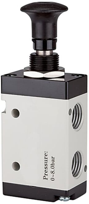Riegler 5/2 électrovanne, commande bouton-poussoir, »3L«, G 1/4, 1300 l/min (514.4004)