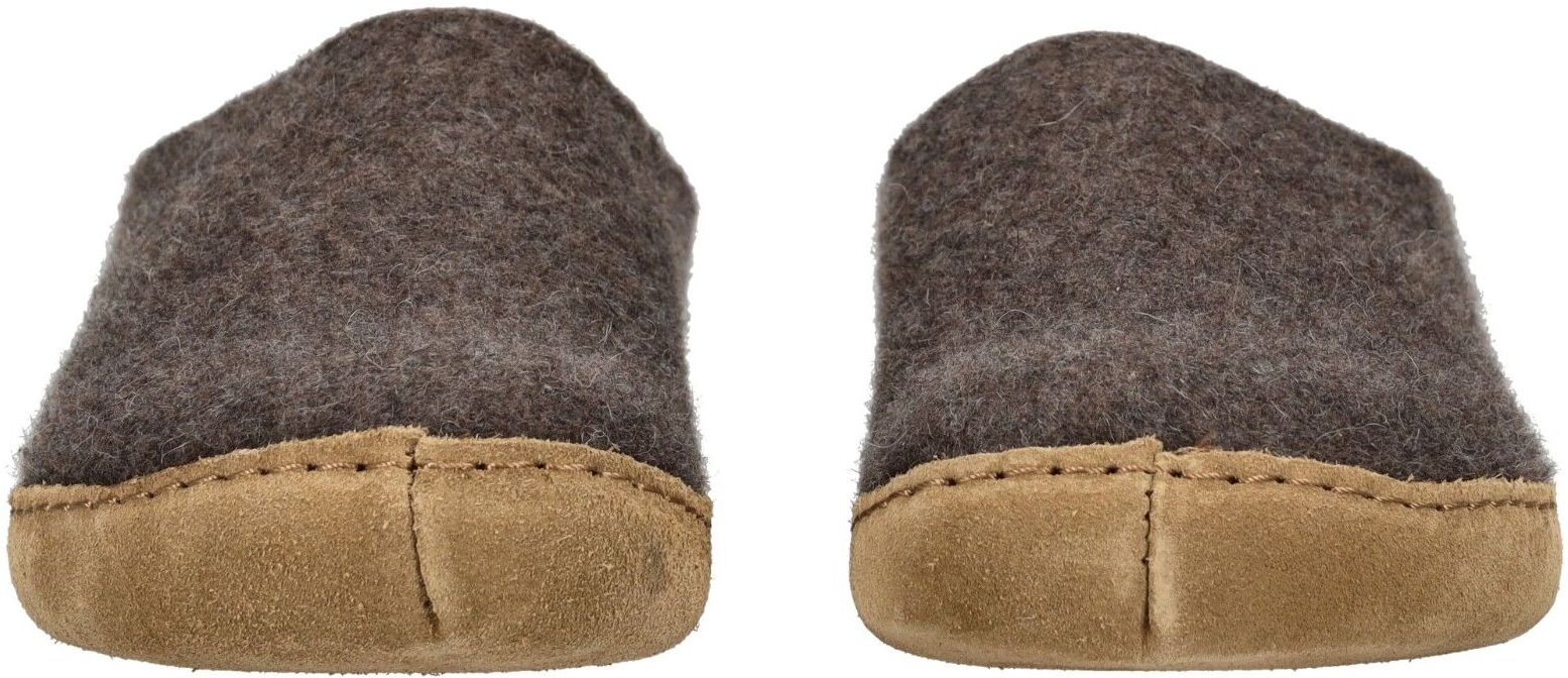 Hausschuh HAFLINGER "Haflinger Hausschuhe Filz", Damen, Gr. 43, braun, Filz, Schuhe Hausschuh