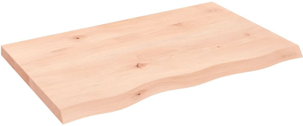 Alpen Home vidaXL Table Top Wooden Desk Top for Table Treated Solid Wood Oak Live Edge Natural 50cm H x 80cm W x 4cm D