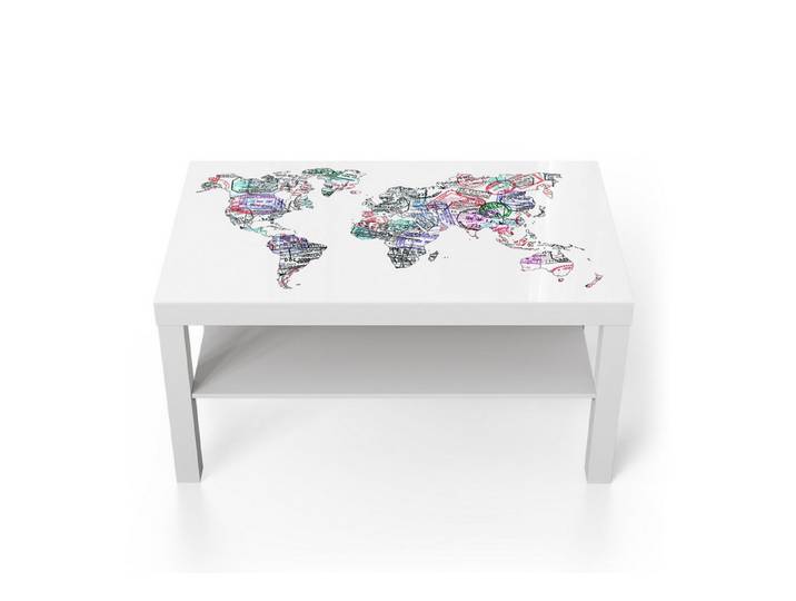 DEQORI Couchtisch 'Welt der Abenteuer', Glas Beistelltisch Glastisch modern