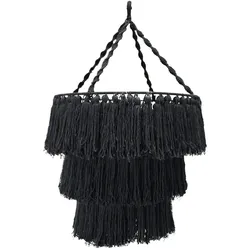 Macrame Soft Chandelier - Black