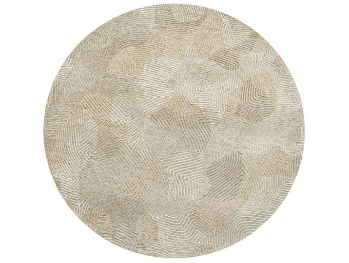 Teppich Coral beige Anderes Muster Polyester 140 x 140 cm