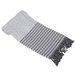 Handtuch "Kusadasi" | A & R Textile Group B.V. | Farbe: White/Grey | Größe: 100 x 180 cm