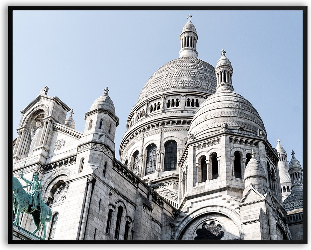 Sacre Coeur fotolijst met glazen plaat en ophangsysteem, Parijs Frankrijk, 30 x 40 cm