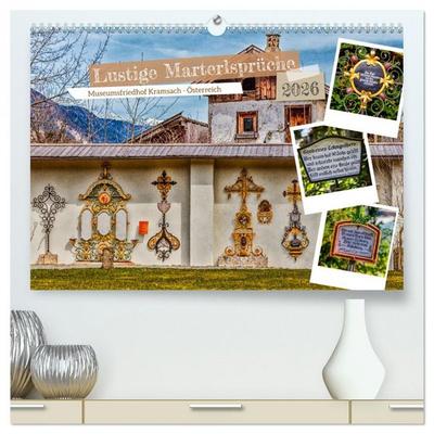 Lustige Marterlsprüche (hochwertiger Premium Wandkalender 2026 DIN A2 quer), Kunstdruck in Hochglanz