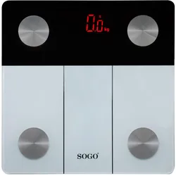 Sogo, Personenwaage, Max 180 kg - Målepraecision 100 g - App til data (180 kg)