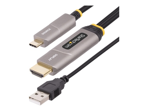 StarTech.com Startech 9,15m USB-C zu HDMI 2.0 Aktives optisches Kabel, 4K 60Hz - HDMI-Kabel - USB-C männlich zu HDMI, USB (nur Strom) (145B-USBC-HDMI4K-AOC)