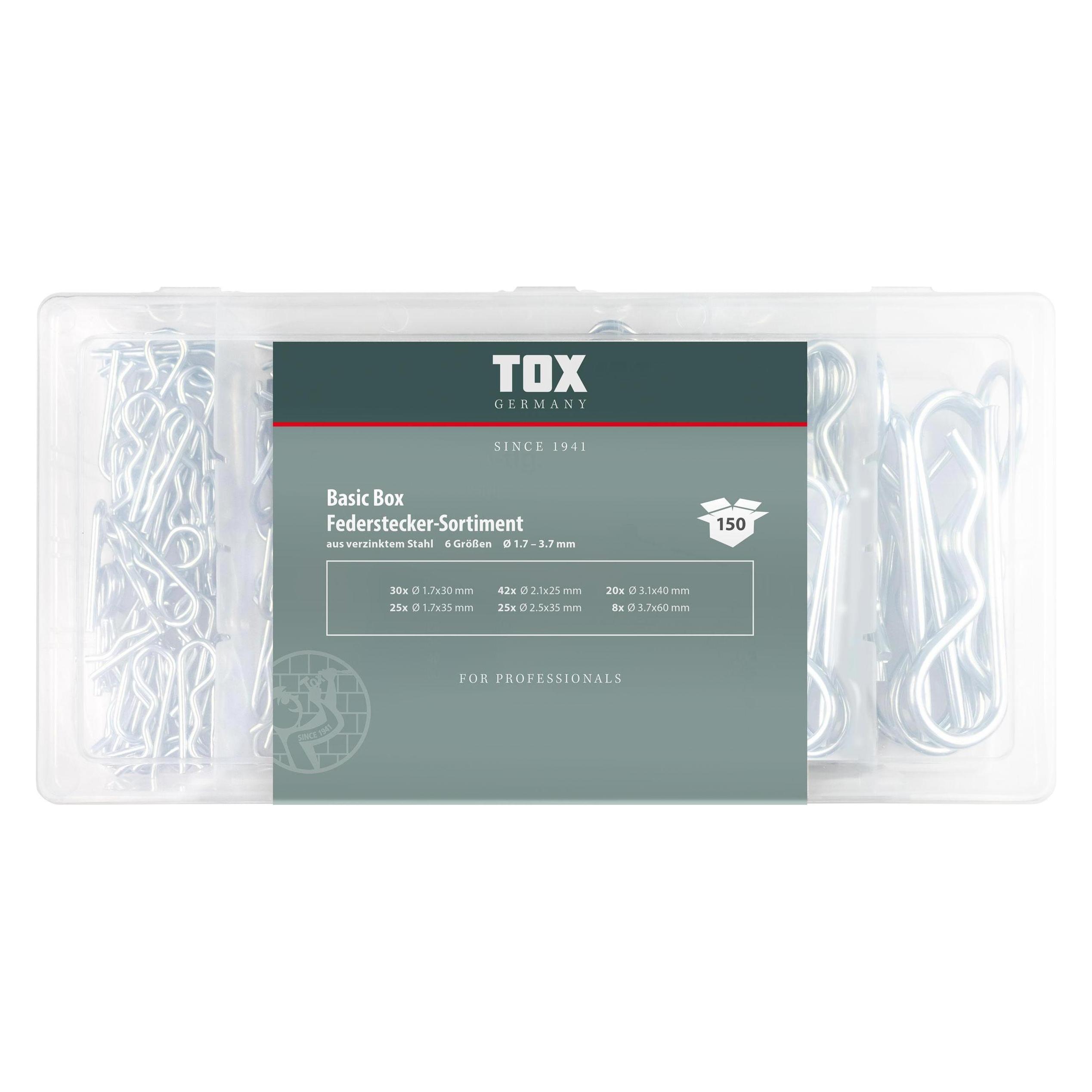 Tox Basic Box Federstecker - Sortiment 150 tlg. (150 Stk.) (09490201)