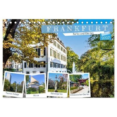 Frankfurt - Parks und Gärten (Tischkalender 2027 DIN A5 quer), CALVENDO Monatskalender
