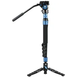 Sirui P-325FS Carbon Einbeinstativ 148cm mit VA-5 Videoneiger (Neuheit) (Carbon, Metall), Stativ, Schwarz