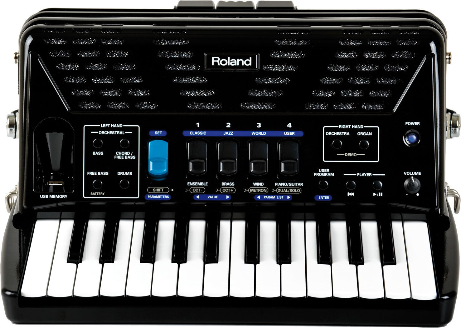 Roland FR-1X BK Acordeão Eletrónico Teclas Preto USB