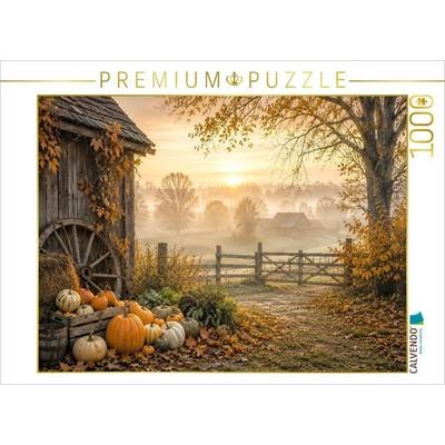 CALVENDO Puzzle Nebel über'm Land | 1000 Teile Lege-Größe 64x48cm Foto-Puzzle für glückliche Stunden