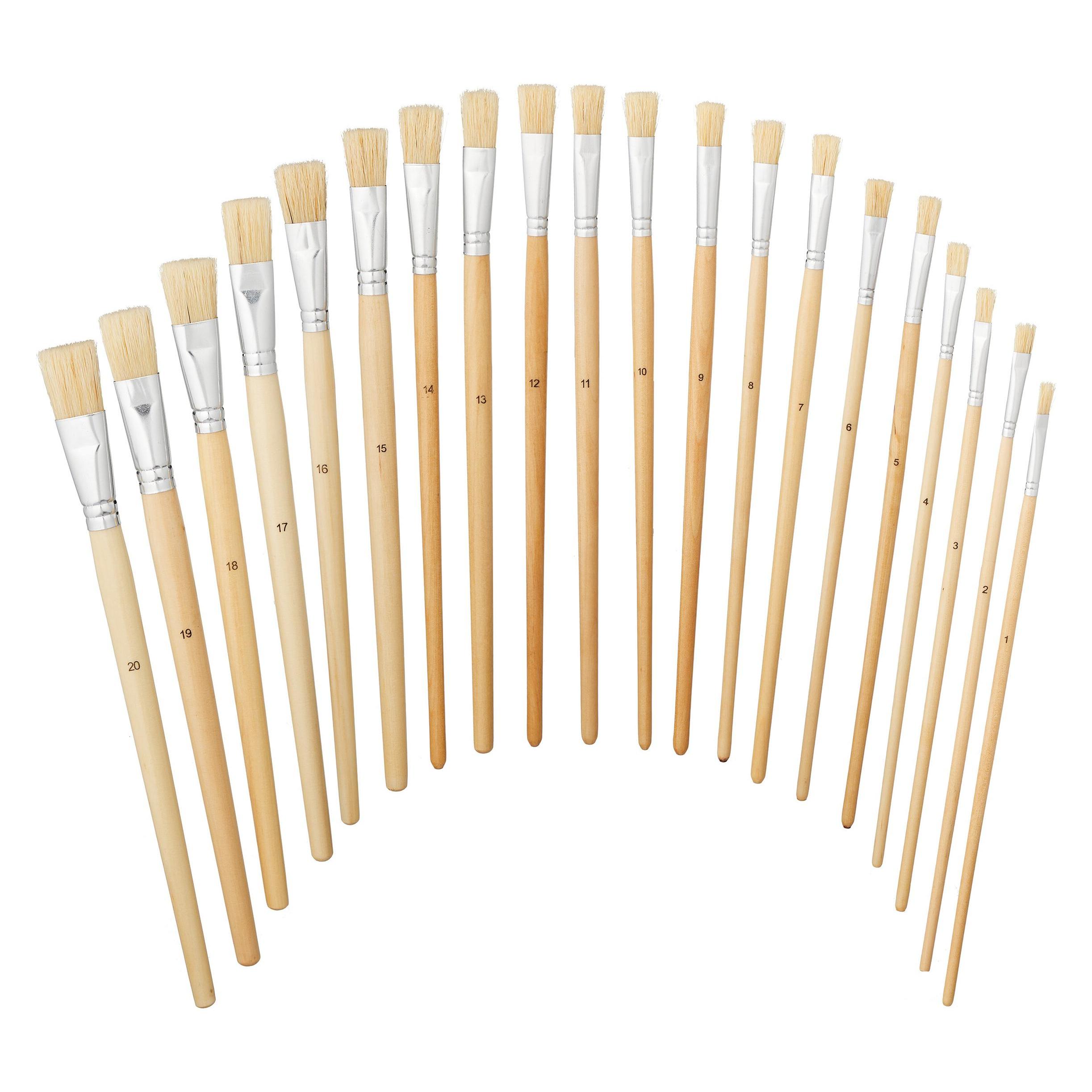Relaxdays 20-tlg. Borstenpinsel-Set (24 mm) (4052025484811)