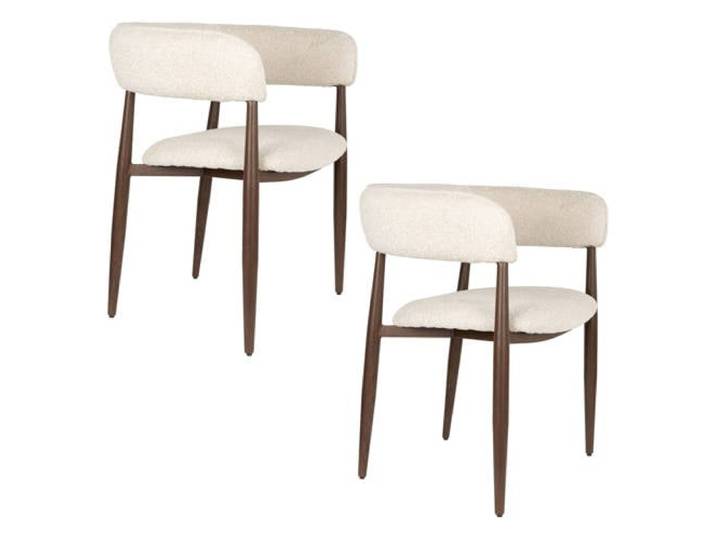 Housecraft Living eetkamerstoelen Stanley met armleuningen - bruin (set van 2)