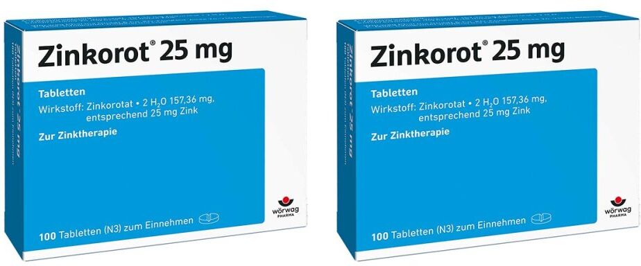 Wörwag Zinkorot 25 Mg Tabletten