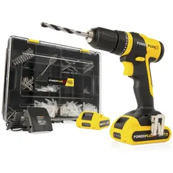 Powerplus, Bohrmaschine + Akkuschrauber, Schlagbohrm.- schrauber bürstenlos 20V 30Nm - inkl. 2 Akkus 20V 1.5Ah - 362 Acc. (Schlagbohrmaschine)