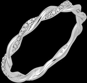 Edenly Ring Frische - Olymp - WeiÃŸgold, 18 Karat, mit Diamanten