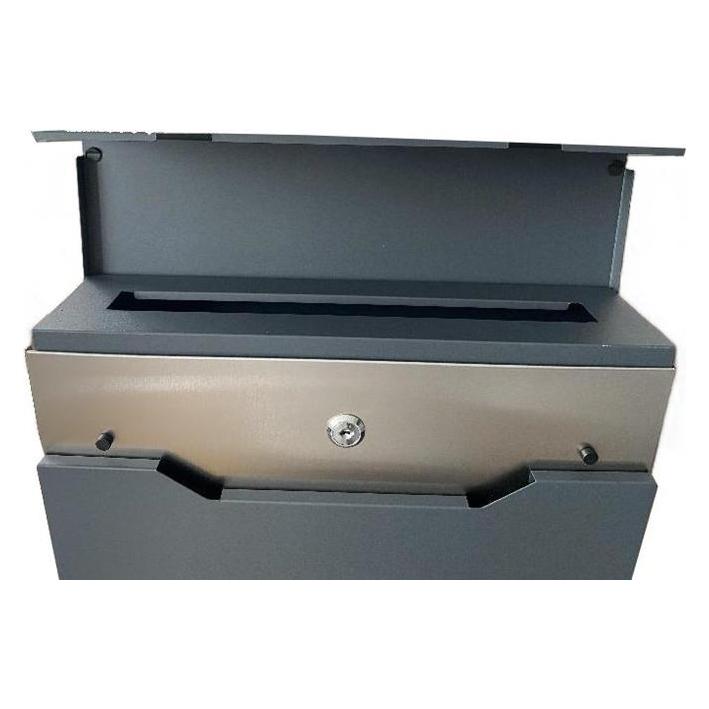 Haushalt Briefkasten PW-612-13, schwarz, 15 cm x 37 cm x 37 cm (57631307)