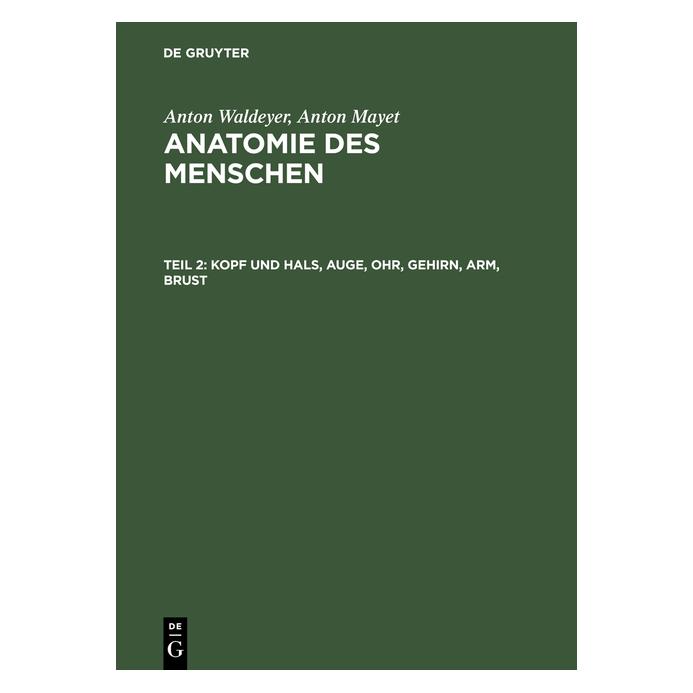 De Gruyter Waldeyer:Kopf und Hals, Auge, Ohr, Gehi (Deutsch, Hardcover, Anton Mayet, Anton Waldeyer, Mayet, Waldeyer) (67709751)