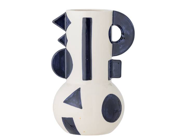 Vase Graphica 15 x 24 x 17cm Bleu