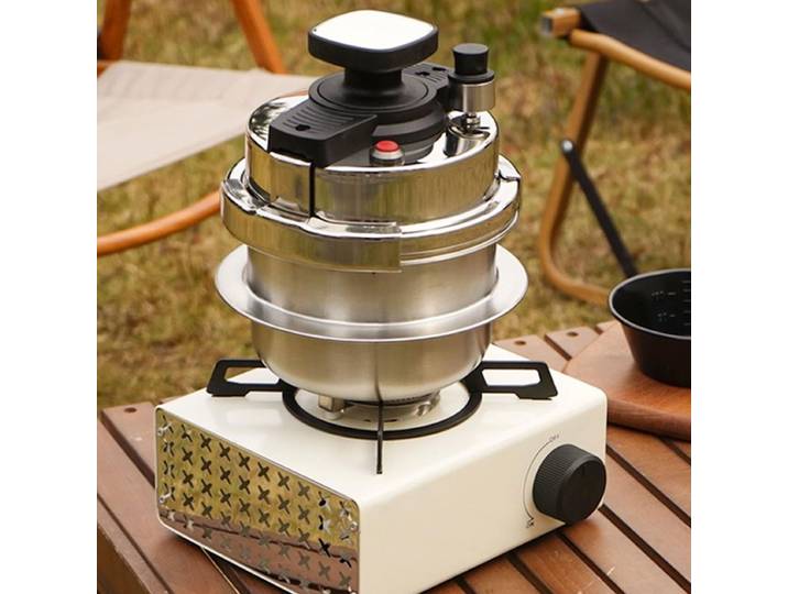 Autocuiseur portable en acier inoxydable 304, mini cuiseur à pression, cuiseur à riz, autocuiseur de camping en plein air, ustensiles de cuisine, 1,2 L