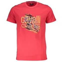 Cavalli Class, Herren, Sportshirt, Rosso Cotton Men T-Shirt (L), Rot