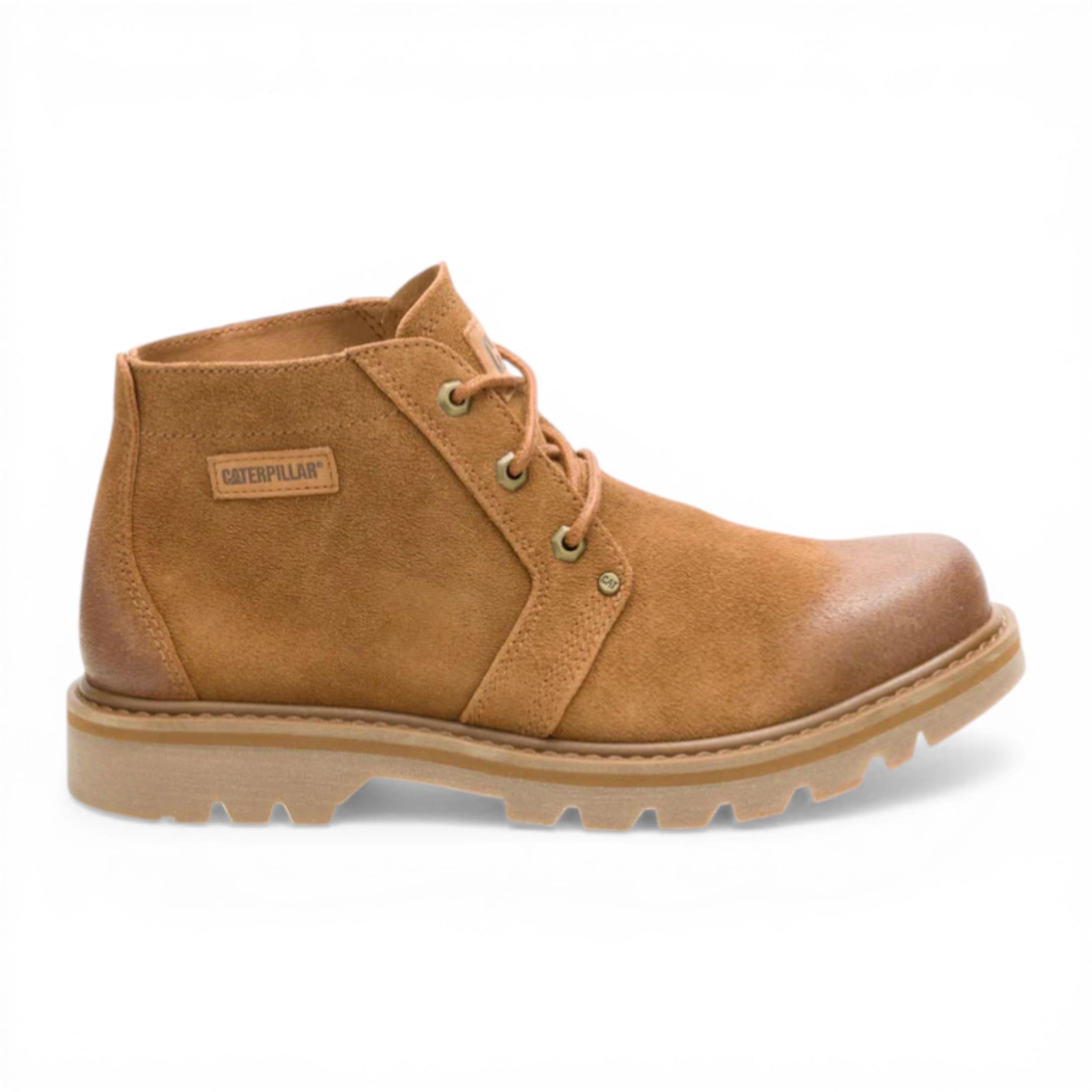 CAT (Caterpillar) Wanderstiefel aus hellbraunem Leder, mittelhoch geschnitten, Chukka-Stil - Grader
