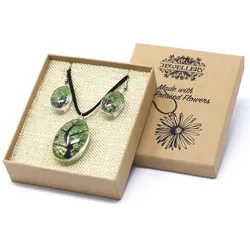 Pressed Flowers - Tree of Life set - Green