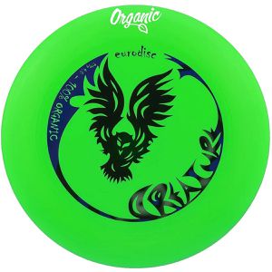 eurodisc Wurfscheibe Ultimate Creature Organic, Wettkampfscheibe, 175g, grün mit Motiv, Ø 27,5cm