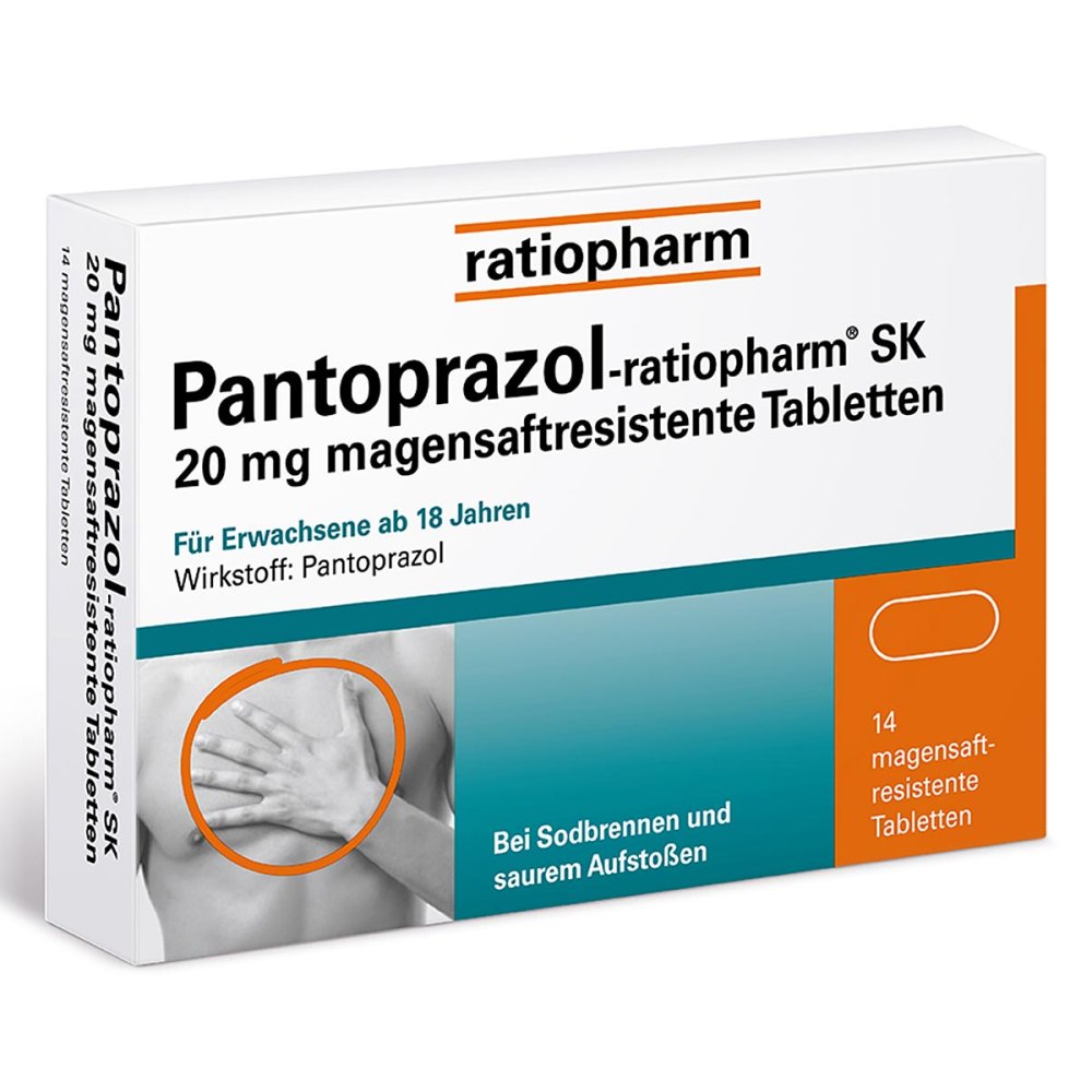 ratiopharm GmbH Pantoprazol-ratiopharm® SK 20 mg bei Sodbrennen 05520856