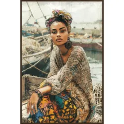 Keilrahmenbild Denise Small Multicolor