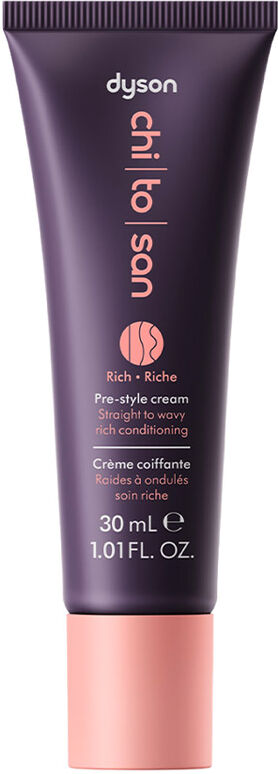 Dyson Chitosan Pre Styling Hair Cream Straight to Wavy Rich Conditioniong 30ml