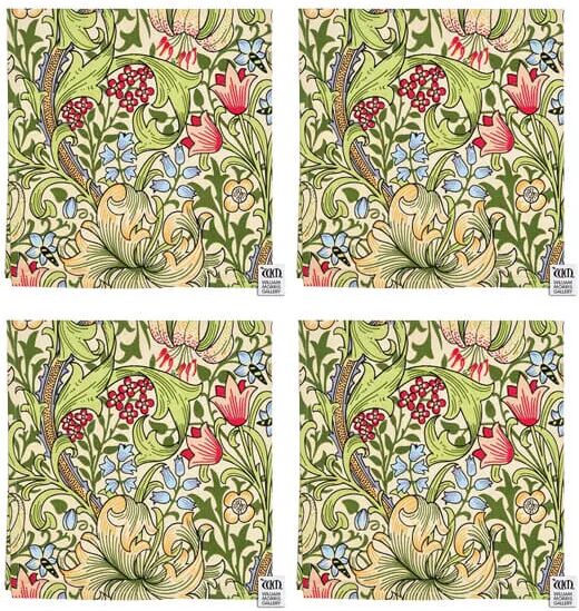 William Morris Golden Lily Pack Of 4 Napkins