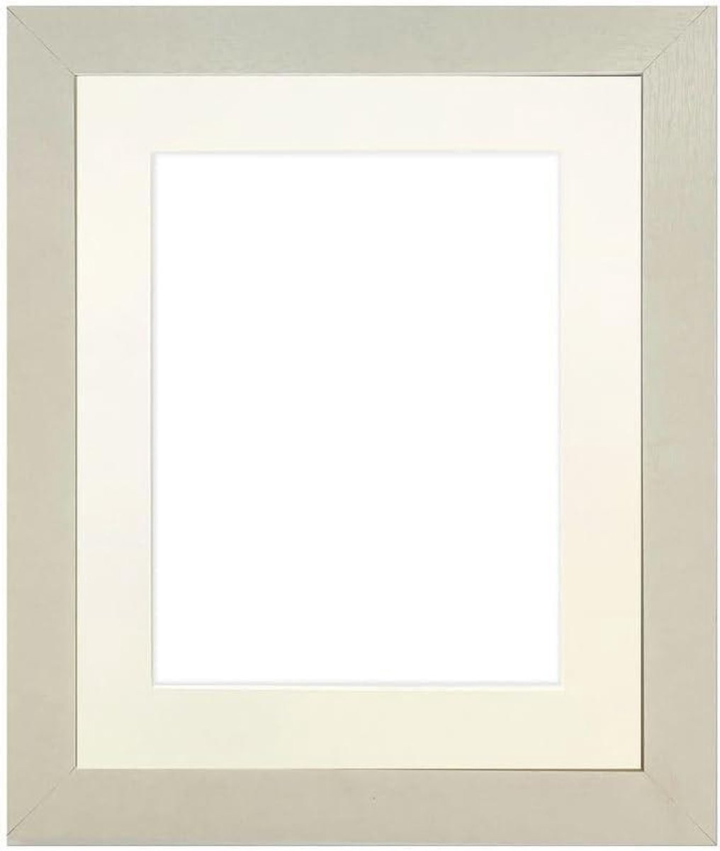 Fotolijst Witte Ash met passe-partout voor fotopresentatie