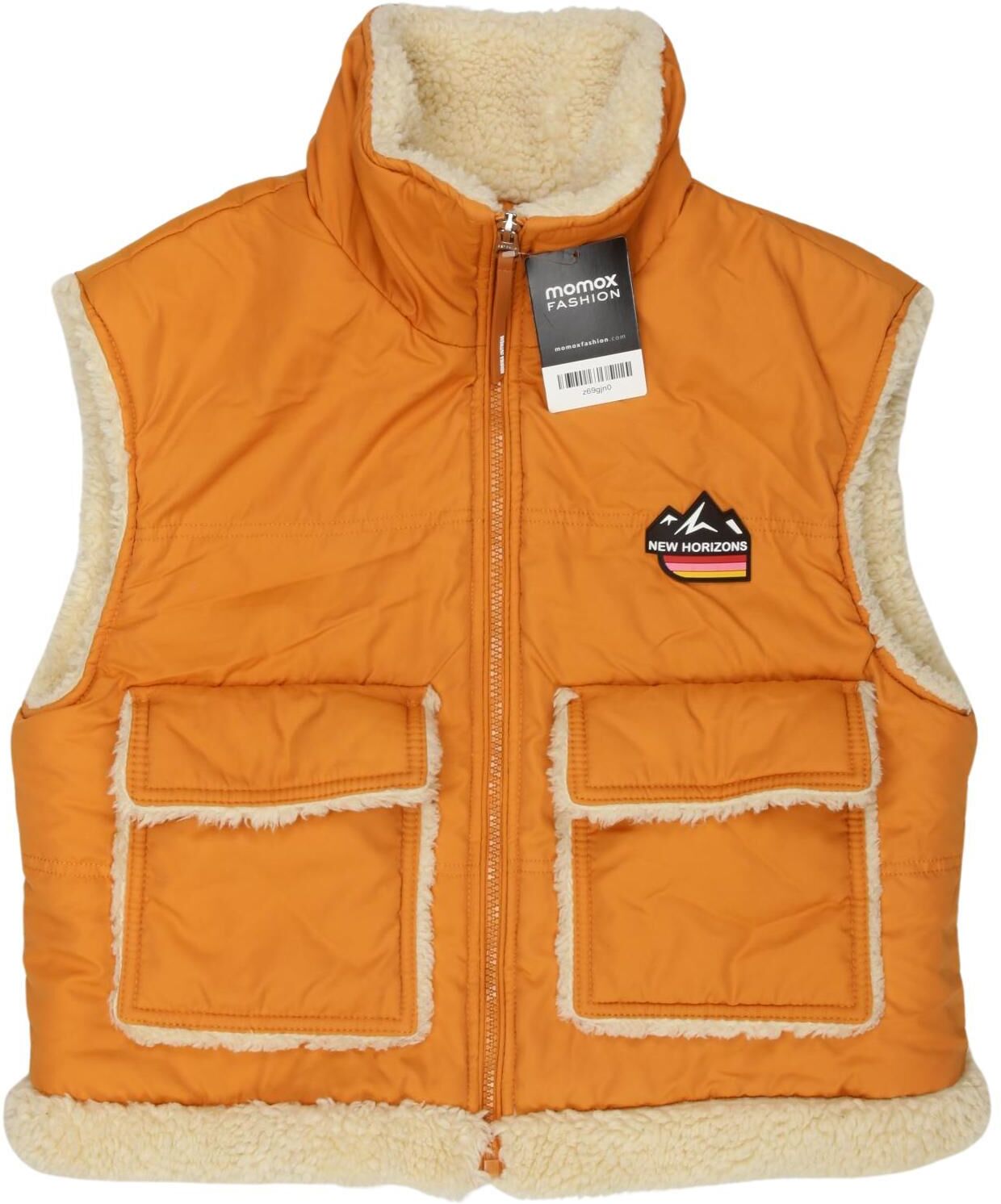 bershka Damen Weste, Orange, Gr. XS, Synthetik - Second Hand
