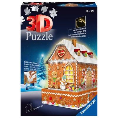 3D Puzzle Ravensburger Lebkuchenhaus bei Nacht 216 Teile