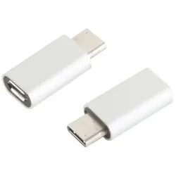 Adapter USB 3.1 Typ C Stecker > Micro USB 2.0 B Buchse silber