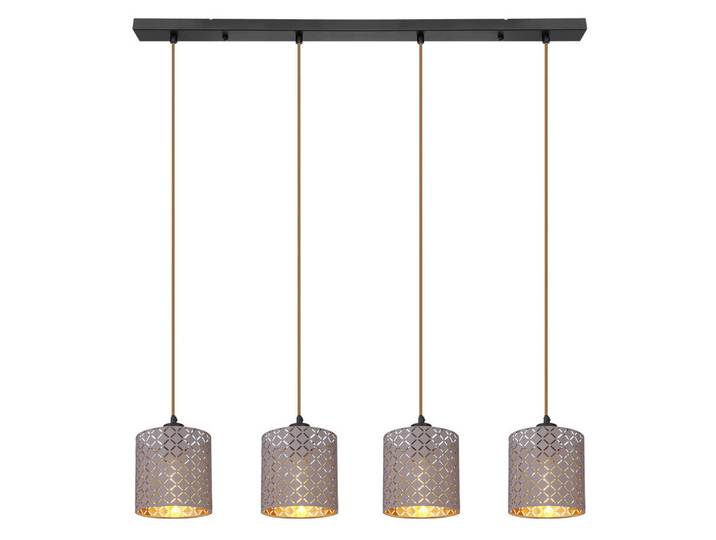 Globo Hängeleuchte, Grau, Schwarz, Champagner, Metall, Textil, 16x150x98 cm, CE, Lampen & Leuchten, Innenbeleuchtung, Hängelampen, Pendelleuchte