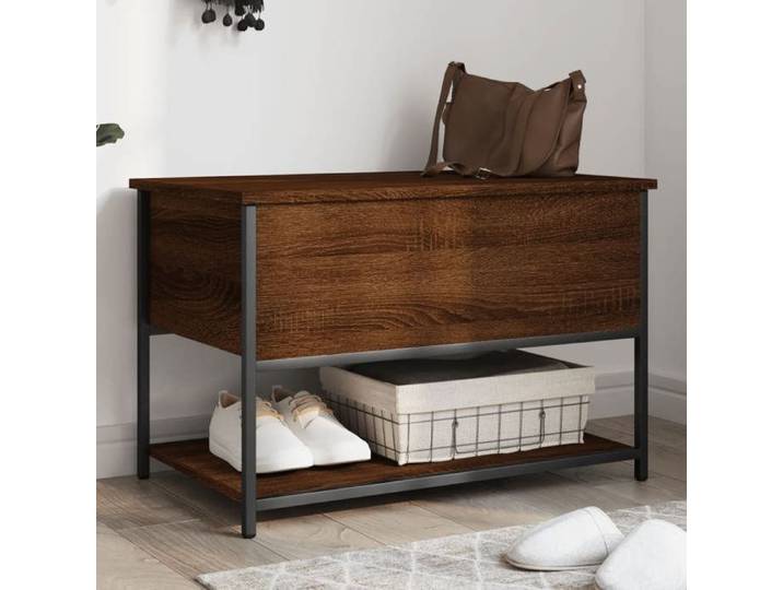 Banc de rangement chêne marron 70x42 5x47 cm bois d'ingénierie banc banc à chaussures banc d'entrée banc de 839022