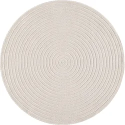 TEPPICH Outdoor Abstrakt MEZEN Polypropylen Beige Ø 120 cm Rund