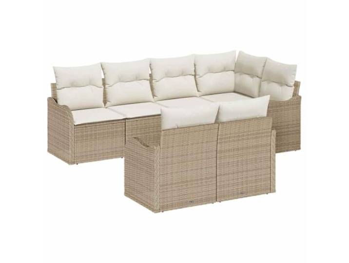 PUGYNBK Modulares Sofa-Set für den Garten, Beige, 4-teilig Ecksitz inklusive, abnehmbare Kissen, leicht, wetterfest, ideal für Terrasse